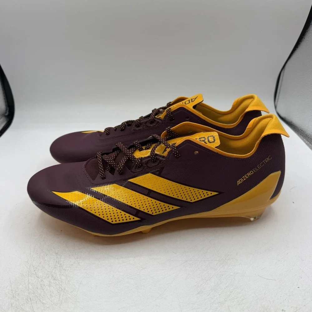 Adidas SM adizero Electric Football Cleats Mens Sz 13.5 Burgundy/Gold JQ6498 NWT